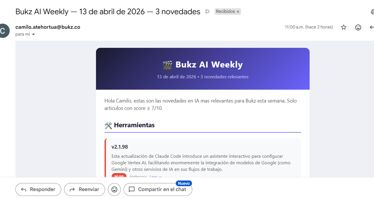 Newsletter Bukz AI Weekly